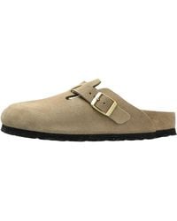 Birkenstock - Boston Exquisite Suede "Taupe" 1031511" - Lyst