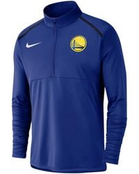 Nike - Nba Golden State Warriors Logo 1/4 Zip Pullover 941370 495" - Lyst
