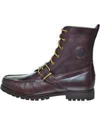 Polo Ralph Lauren - Ranger Smooth Oil Leather Boots "Oxblood" 812615506 004" - Lyst