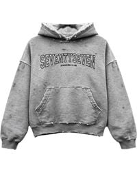 77 Studios - Sparring Club Distressed Hoodie 77S012" - Lyst