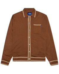 AWAKE NY - Fine Gauge Knitted Cardigan Awk Fw22 Kn005 Brn" - Lyst