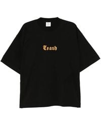 Vetements - Trash Embroidered Regular T-Shirt Uh76Tr540B Blac" - Lyst