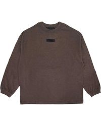 Fear Of God - Logo Long Sleeve T-Shirt Shirt "Heather Wood" 125Su244202F" - Lyst