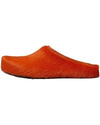 Marni - Long Hair Calfskin Fussbett Sabot Mule Sbmr000600P412200R35" - Lyst