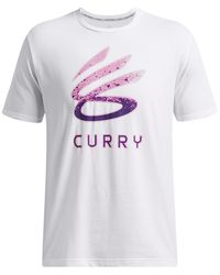 Under Armour - Curry Logo Trend T-Shirt Lavish 1387111 100" - Lyst