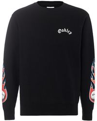 Oakley - Flames Crewneck Shirt Tnp "Blackout" 472560 02E" - Lyst