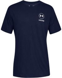 Under Armour - Freedom Left Chest Live T-Shirt "Academy 1330059 408" - Lyst