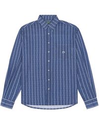 DENIM TEARS - Coach Oxford Mesh Button Up Shirt Dt597" - Lyst