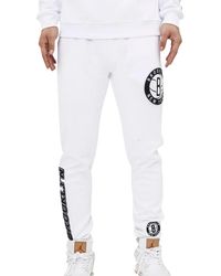 Pro Standard - Nba Brooklyn Nets Logo Joggers Sweatpants Bbn452495 Wht" - Lyst