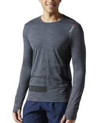Reebok - One Series Running Long Sleeve T-Shirt "Ash" Ax9512" - Lyst