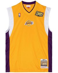 Mitchell & Ness - Nba Authentic Shooting Shirt Lakers 2001 "Lakers" Assh1060 Lal01Pppgold" - Lyst