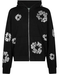 DENIM TEARS - Cashmere Swarovski Cotton Wreath Zip Hoodie Dt075" - Lyst