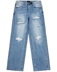 RTA - Zed Straight Leg Jeans "Glacier 3D Cross" Mexod1249 J2118Gbdcs" - Lyst