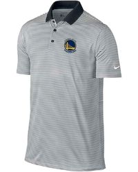 Nike - Nba Golden State Warriors Victory Mini Stripe Polo Gm1001 Str" - Lyst