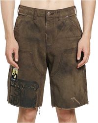 PALY - Sinned 4 Nothing Waxed Canvas Dbl Knee Short 5U009Q1010Brn" - Lyst