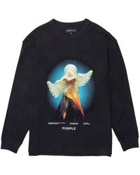 Purple Brand - Textured Jersey Ls Tee P204 Jbml423" - Lyst