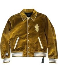 Amiri - Corduroy Logo Varsity Jacket "Mustard Ps24Mos037 201" - Lyst