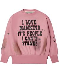 Advisory Board Crystals - I Love Mankind But. Crewneck Sweater Abc Ss25 T00 Pnk" - Lyst