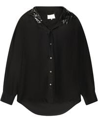 Maison Margiela - Tape Details Washed Silk Shirt Mmg Mtps 0004" - Lyst