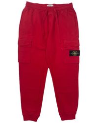 Stone Island - Compass Badge Cargo Sweatpants 811661520 154V0010" - Lyst