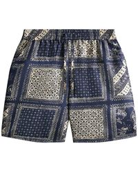 Kith - Silk Twill Lewis Shorts Khm060592 438" - Lyst