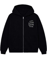 ANTI SOCIAL SOCIAL CLUB - Rhinestone Zip Up Hoodie Asscfw26Hd09" - Lyst