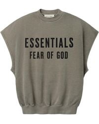 Fear Of God - Relaxed Fleece Cutoff Sweatshirt "Washed Seal" Rw00293 Washed Seal" - Lyst