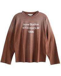 Acne Studios - Relaxed Fit Logo T-Shirt "Chocolate" Fn Ux Tshi000016 Chocolate" - Lyst
