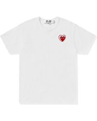 COMME DES GARÇONS PLAY - Metalstone Heart Ss T-Shirt Ax T802 051 2 5" - Lyst