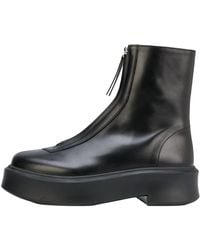 The Row - Zipped Boot F1144-L64R Blk" - Lyst