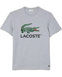 Lacoste - Cotton Jersey Signature Print T-Shirt Chine" Th1285 Cca" - Lyst