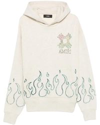 Amiri - Ma Quad Flames Oversized Hoodie "Ivory" Amtojr1149 127" - Lyst