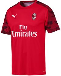 PUMA - Ac Milan Training Jersey Short Sleeve 756141 01" - Lyst