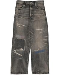 Neighborhood - Savage Denim Dp Wide Pants 252Xbnh Ptm07 Blac" - Lyst