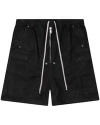 Rick Owens - Denim Cargo Bela Shorts Wax" Du02F6369 Bw 99X" - Lyst