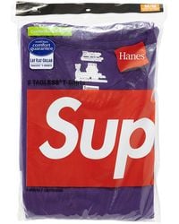 Supreme - Hanes Tagless T-Shirt 2-Pack "Ss21" Su10114" - Lyst