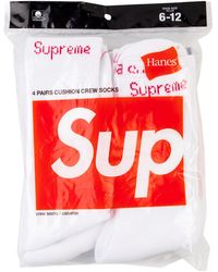 Supreme - Hanes Socks (4) Su0913" - Lyst