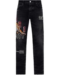 Amiri - Varsity Tiger Straight Jeans "Faded" Pf23Mdf016 518" - Lyst