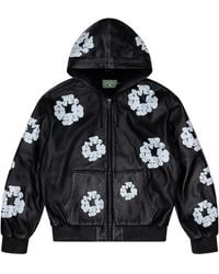 DENIM TEARS - Leather Cotton Wreath Zip Hoodie Dt1002" - Lyst