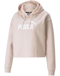 PUMA - Essentials Cropped Logo Hoodie "Lotus" 586869 36" - Lyst