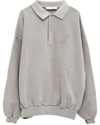Fear Of God - Embroidered Classic Polo Sweatshirt "Smoke" 192Ho252041F" - Lyst