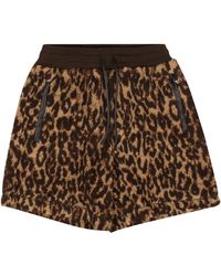 Amiri - Printed Leopard Fleece Shorts Mkss03 242" - Lyst