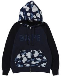 A Bathing Ape - X Sashiko Camo Relaxed Full-Zip Hoodie 071" - Lyst