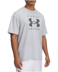 Under Armour - Heavyweight Branded Oversized T-Shirt "Mod Castlerock" 1389146 011" - Lyst