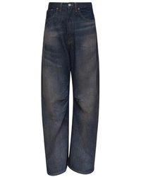 MM6 by Maison Margiela - 5-Pocket Wide-Leg Jeans "Dark" S62Lb0218 M30055 963" - Lyst