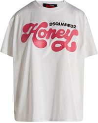 DSquared² - Honey Graphic T-Shirt S72Gd0417 S23009 100" - Lyst