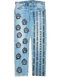 DENIM TEARS - Levi's 501 Virgil Abloh Logo Jeans "Sunroof Of The Horse - Lyst