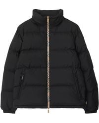 Burberry - Snowdon Checker-Tape Puffer Jacket 8110196" - Lyst