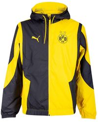 PUMA - Bvb Prematch Woven Jacket 774202 01" - Lyst