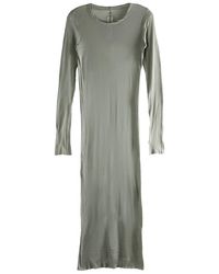 Rick Owens - Rib Long Sleeve Dress "Euca" Rp01F6546 Mr 35" - Lyst